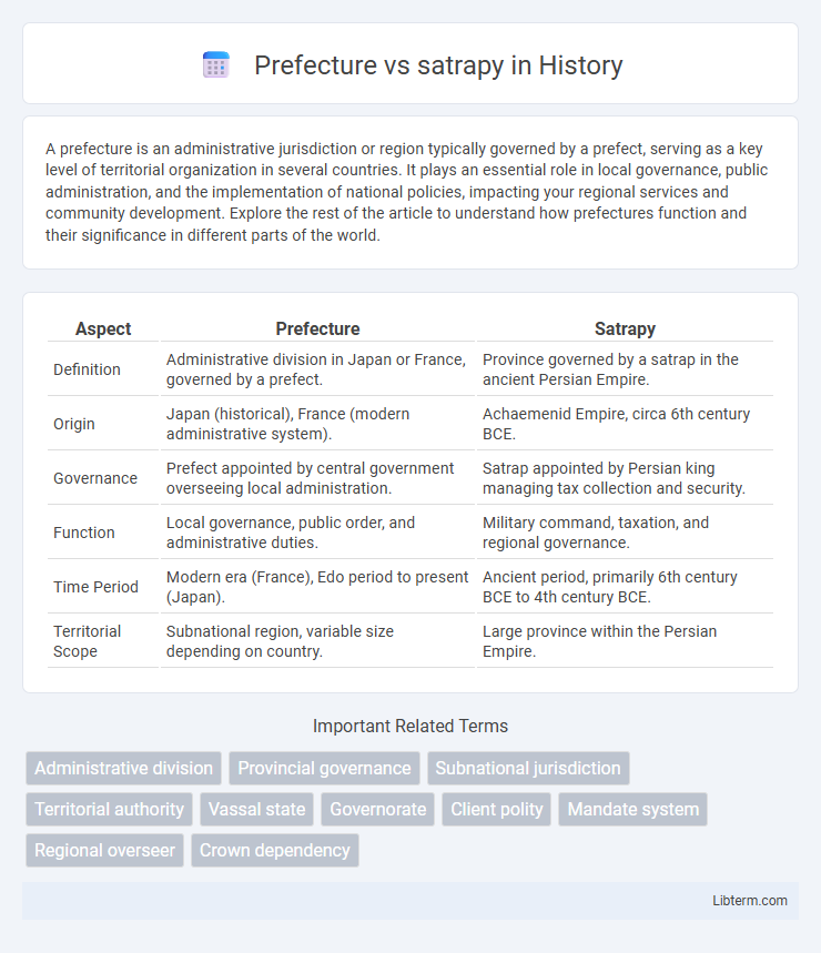 satrapy vs Prefecture in History - What is The Difference?