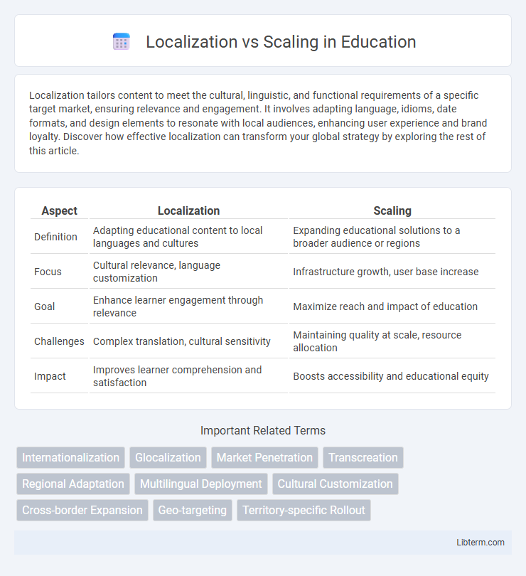Scaling vs Localization in Education - What is The Difference?