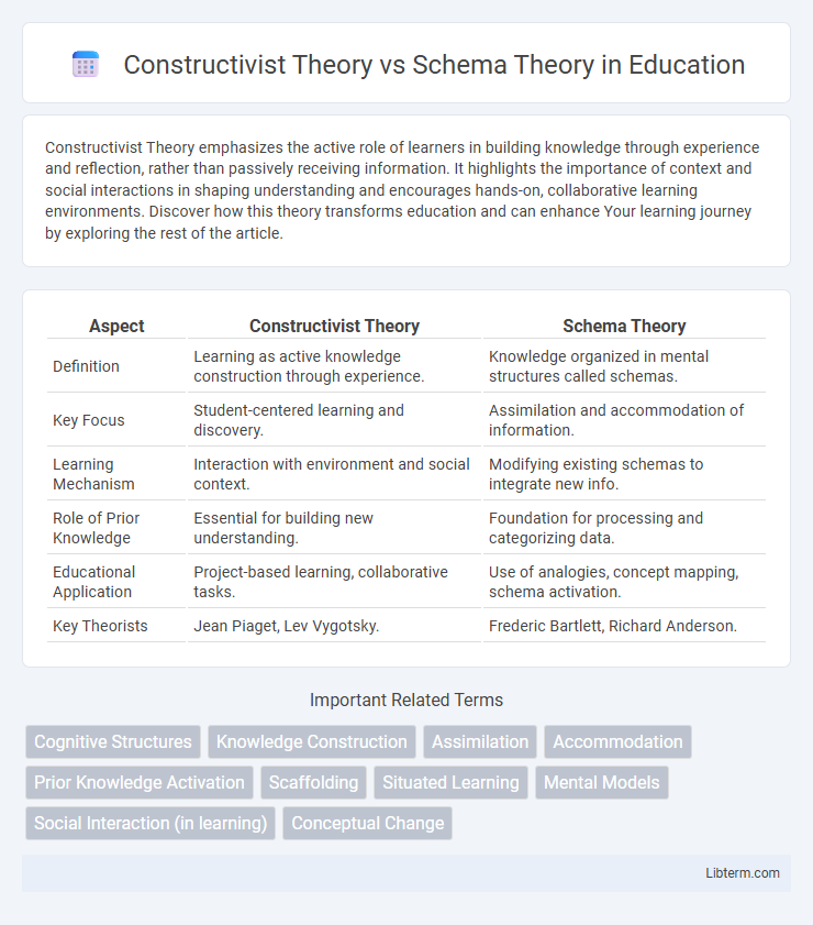 Schema Theory vs Constructivist Theory in Education - What is The Difference?