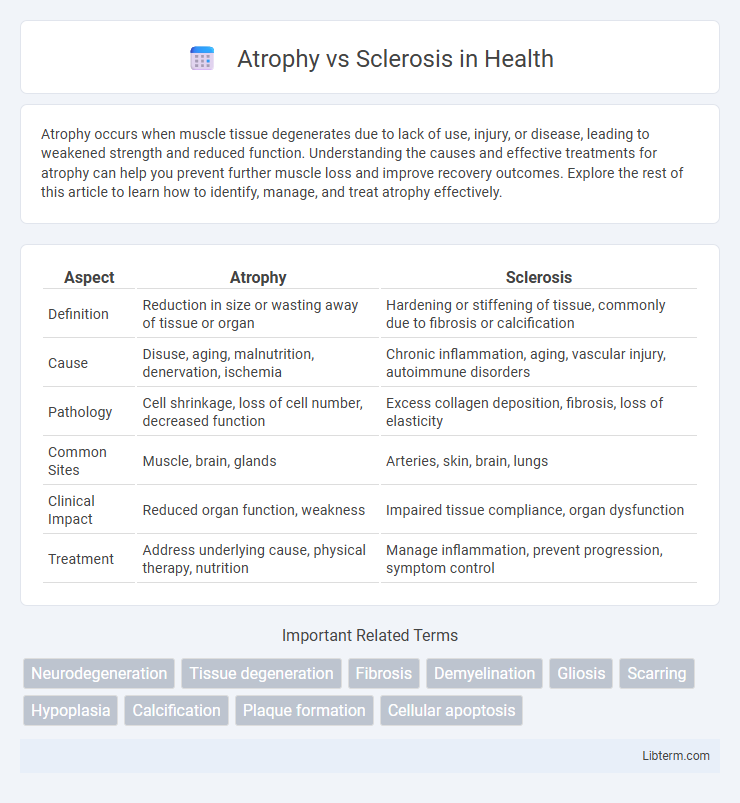 Sclerosis vs Atrophy in Health - What is The Difference?