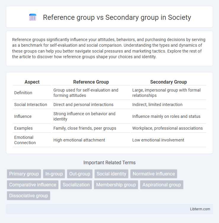 Secondary group vs Reference group in Society - What is The Difference?