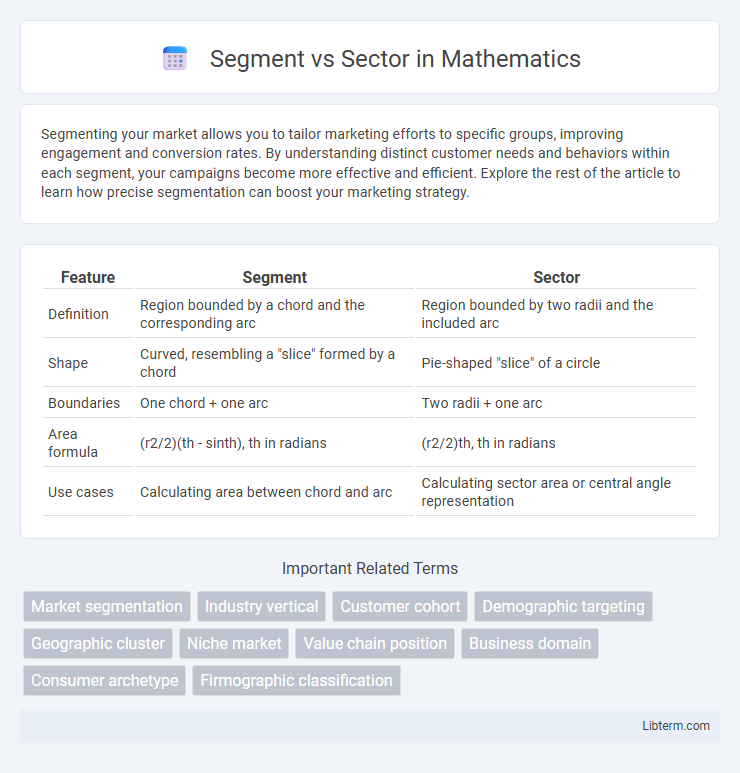 Sector vs Segment in Mathematics - What is The Difference?