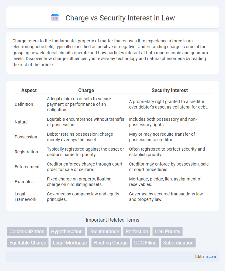 Security Interest vs Charge in Law - What is The Difference?