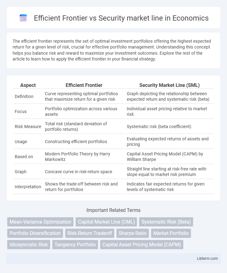 Security market line vs Efficient Frontier in Economics - What is The Difference?