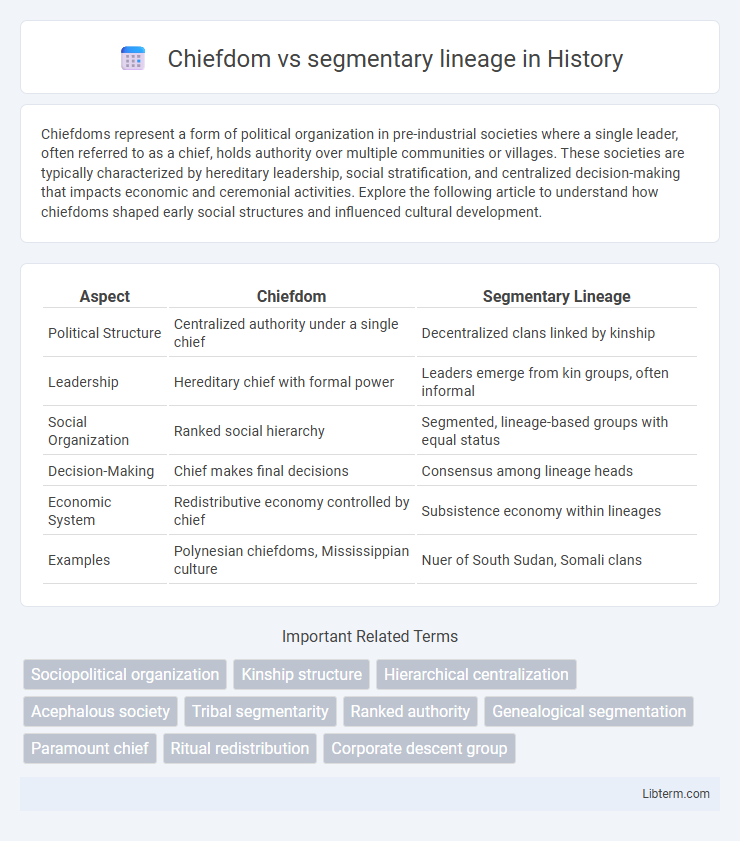 segmentary lineage vs Chiefdom in History - What is The Difference?