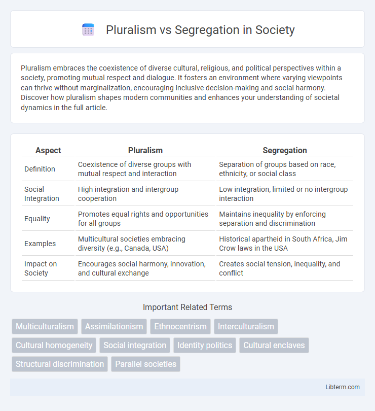 Segregation vs Pluralism in Society - What is The Difference?