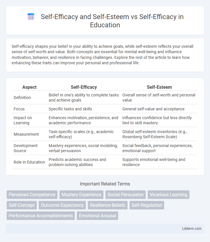 Self-Efficacy vs Self-Efficacy and Self-Esteem in Education - What is The Difference?