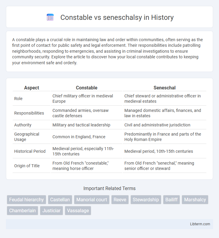 seneschalsy vs Constable in History - What is The Difference?