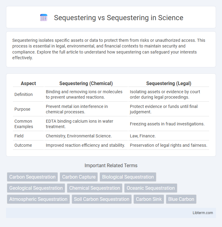Sequestering vs Sequestering in Science - What is The Difference?