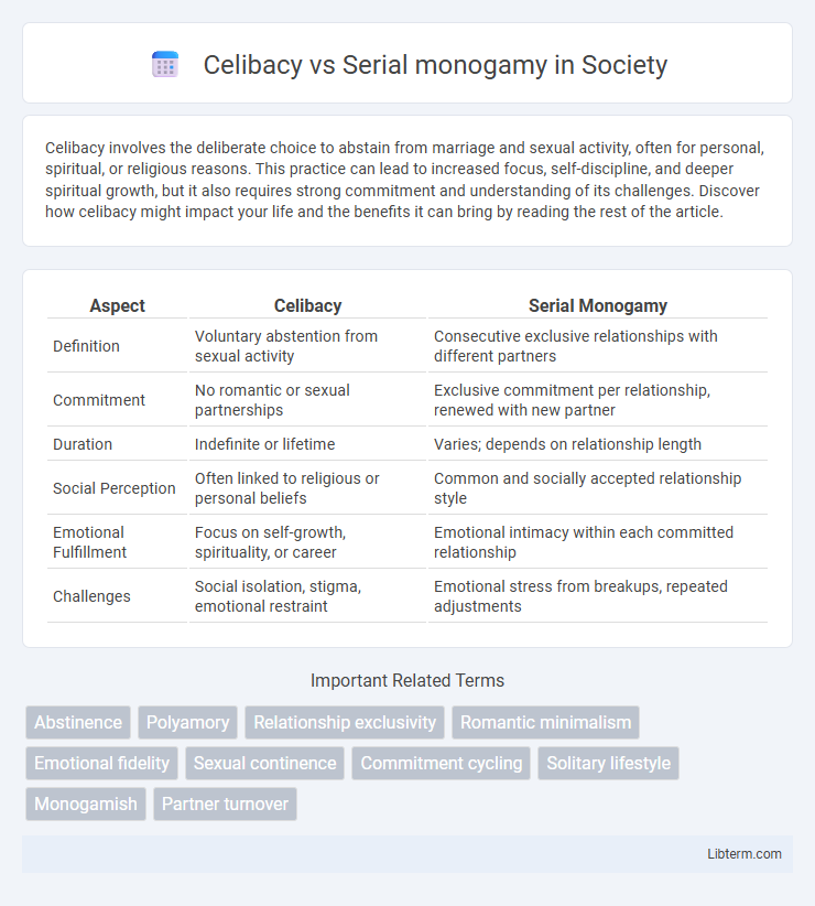 Serial monogamy vs Celibacy in Society - What is The Difference?