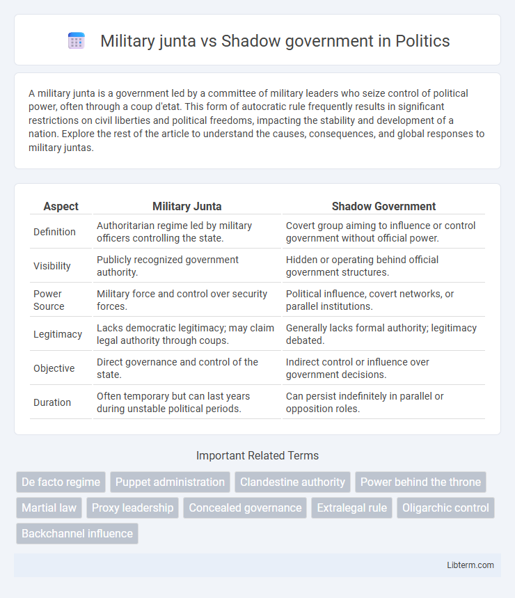 Shadow government vs Military junta in Politics - What is The Difference?