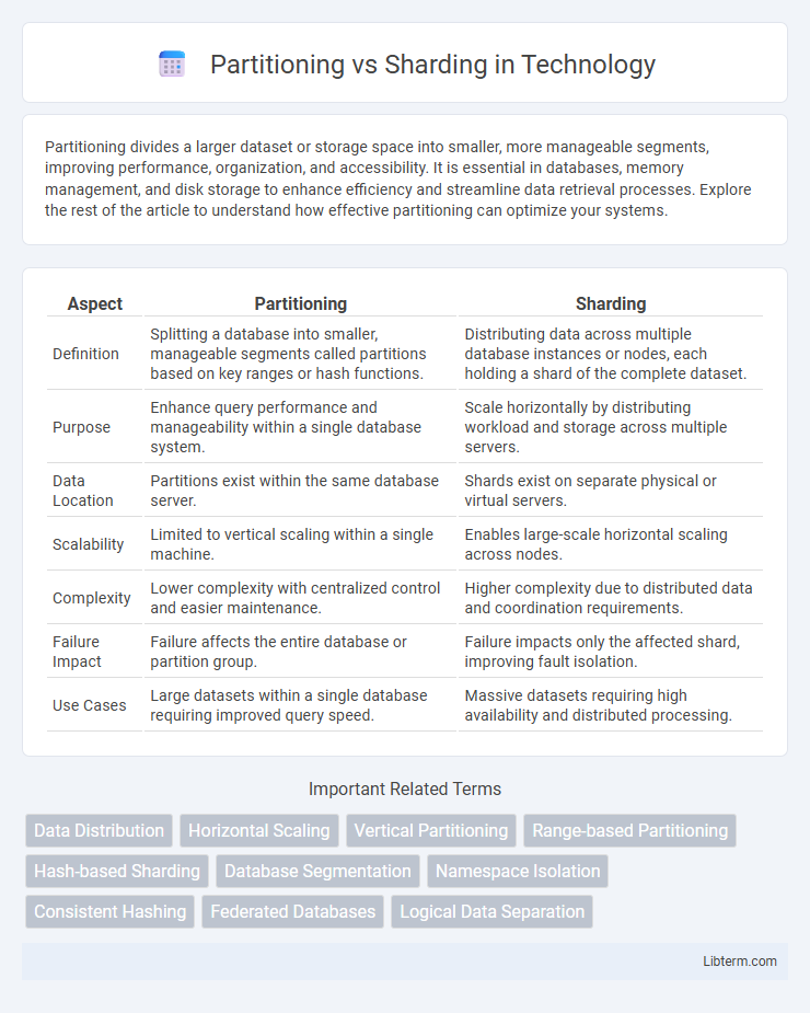 Sharding vs Partitioning in Technology - What is The Difference?