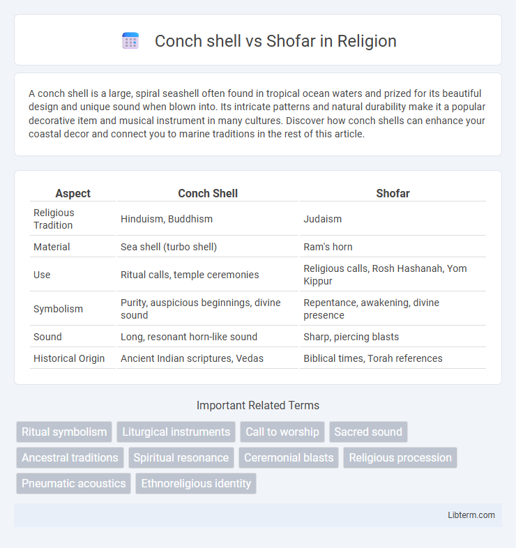 Shofar vs Conch shell in Religion - What is The Difference?