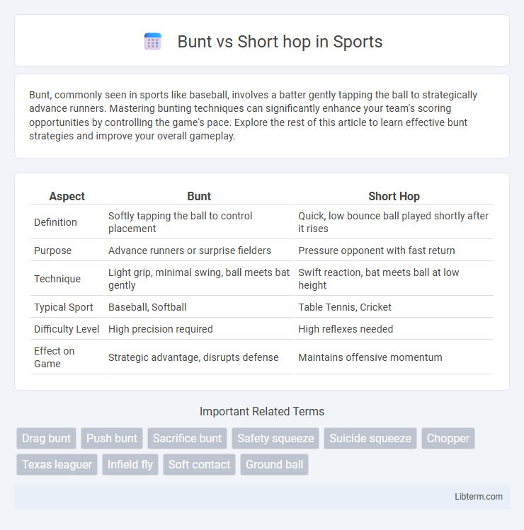 Short hop vs Bunt in Sports - What is The Difference?