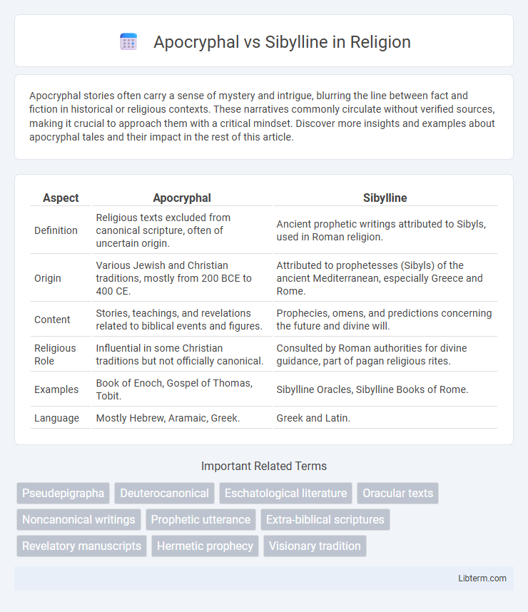 Sibylline vs Apocryphal in Religion - What is The Difference?