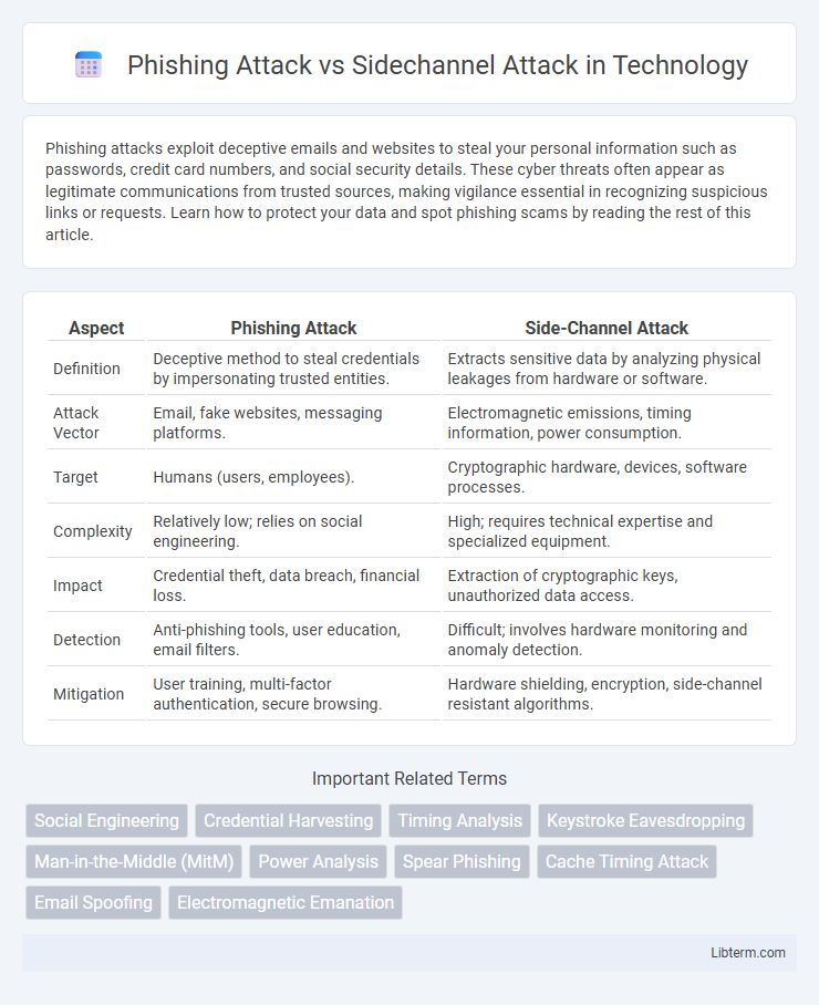 Sidechannel Attack vs Phishing Attack in Technology - What is The Difference?