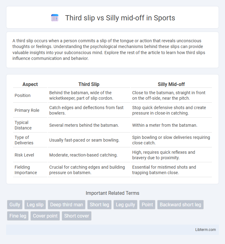 Silly mid-off vs Third slip in Sports - What is The Difference?