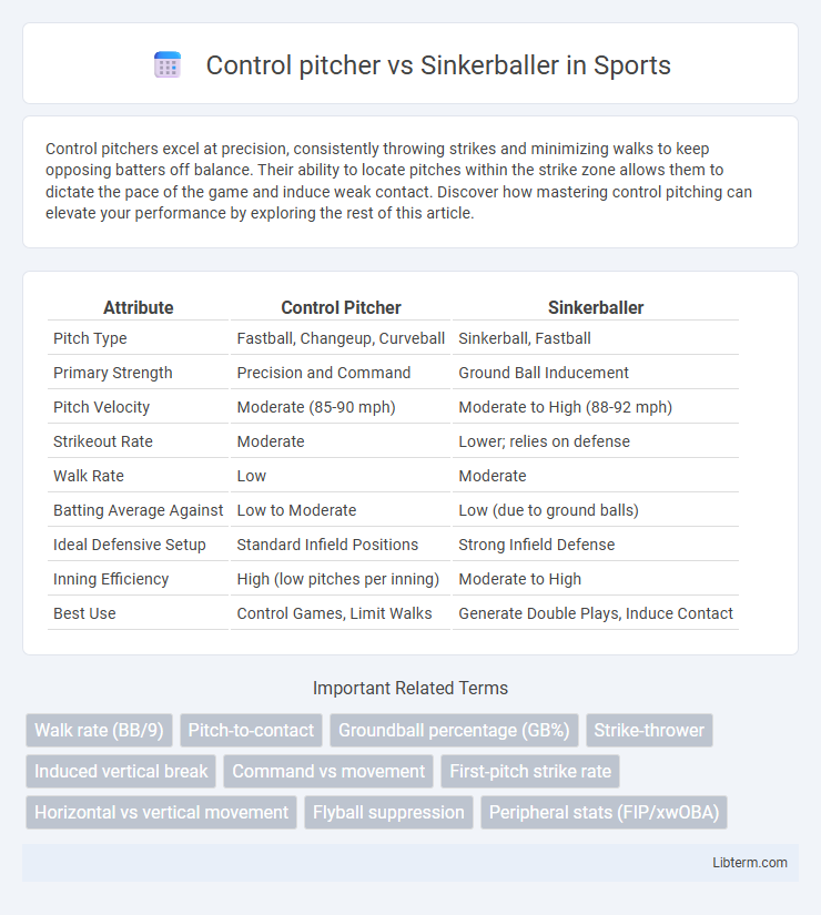Sinkerballer vs Control pitcher in Sports - What is The Difference?