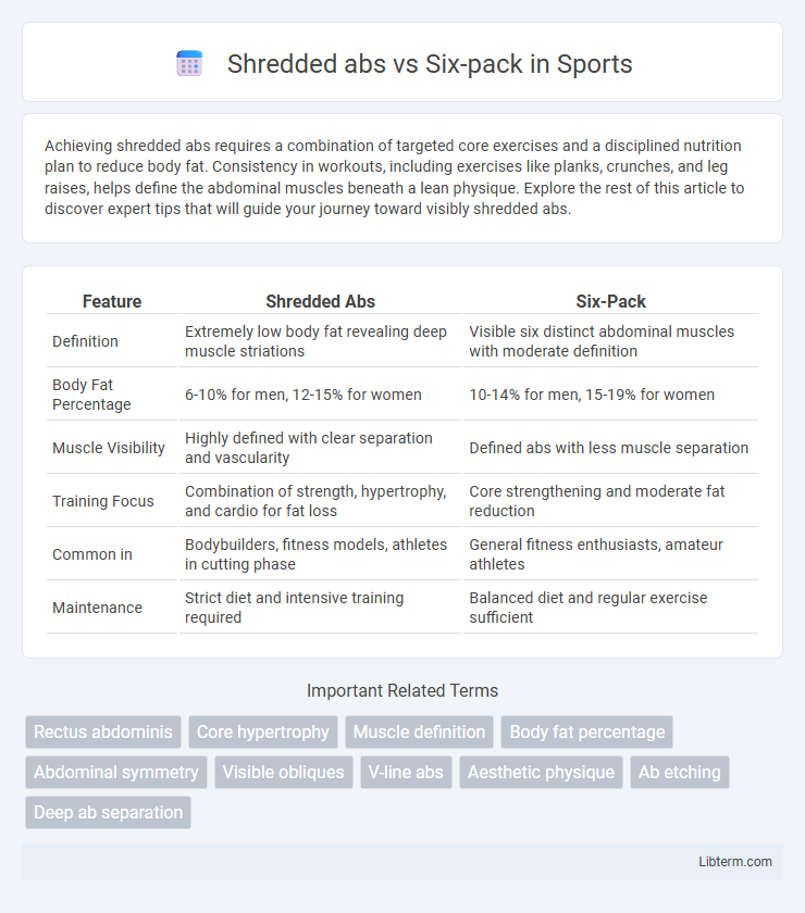 Six-pack vs Shredded abs in Sports - What is The Difference?