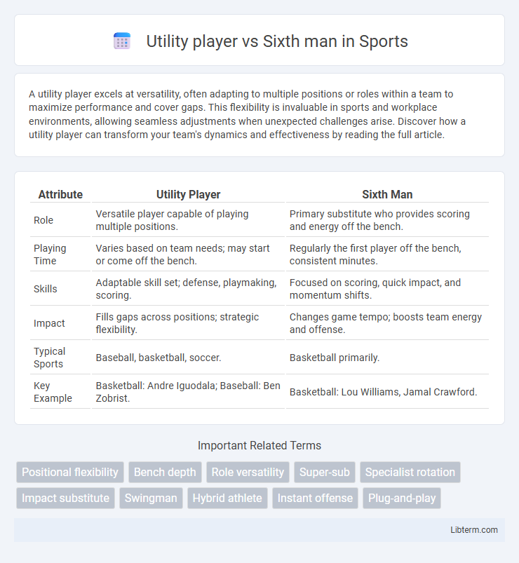 Sixth man vs Utility player in Sports - What is The Difference?