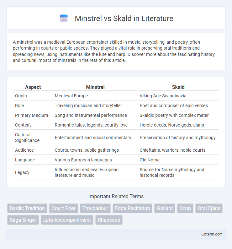 Skald vs Minstrel in Literature - What is The Difference?