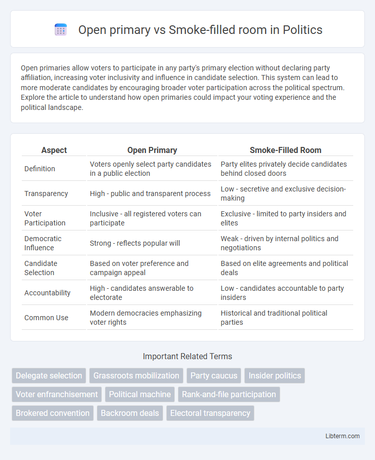 Smoke-filled room vs Open primary in Politics - What is The Difference?