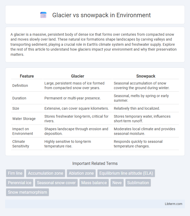 snowpack vs Glacier in Environment - What is The Difference?