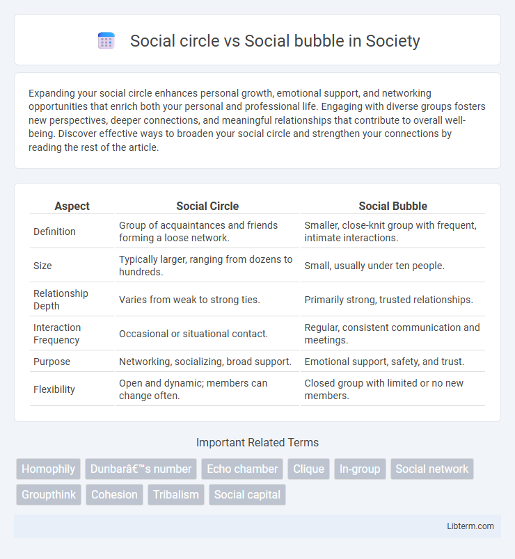 Social bubble vs Social circle in Society - What is The Difference?