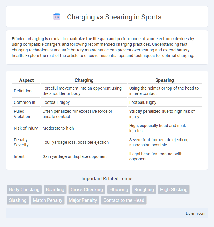 Spearing vs Charging in Sports - What is The Difference?