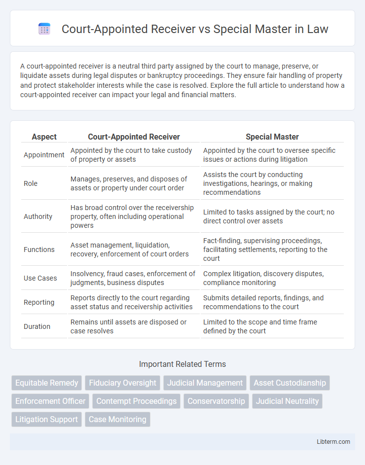 Special Master vs Court-Appointed Receiver in Law - What is The Difference?