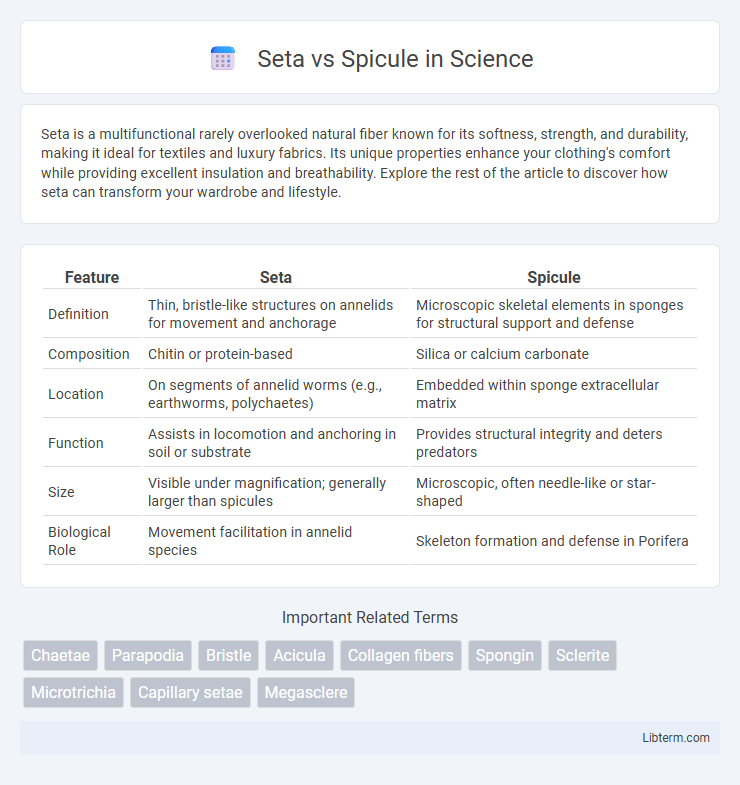 Spicule vs Seta in Science - What is The Difference?