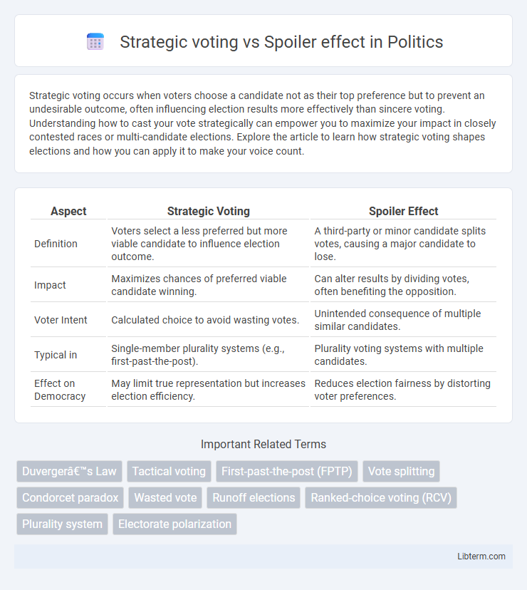 Spoiler effect vs Strategic voting in Politics - What is The Difference?