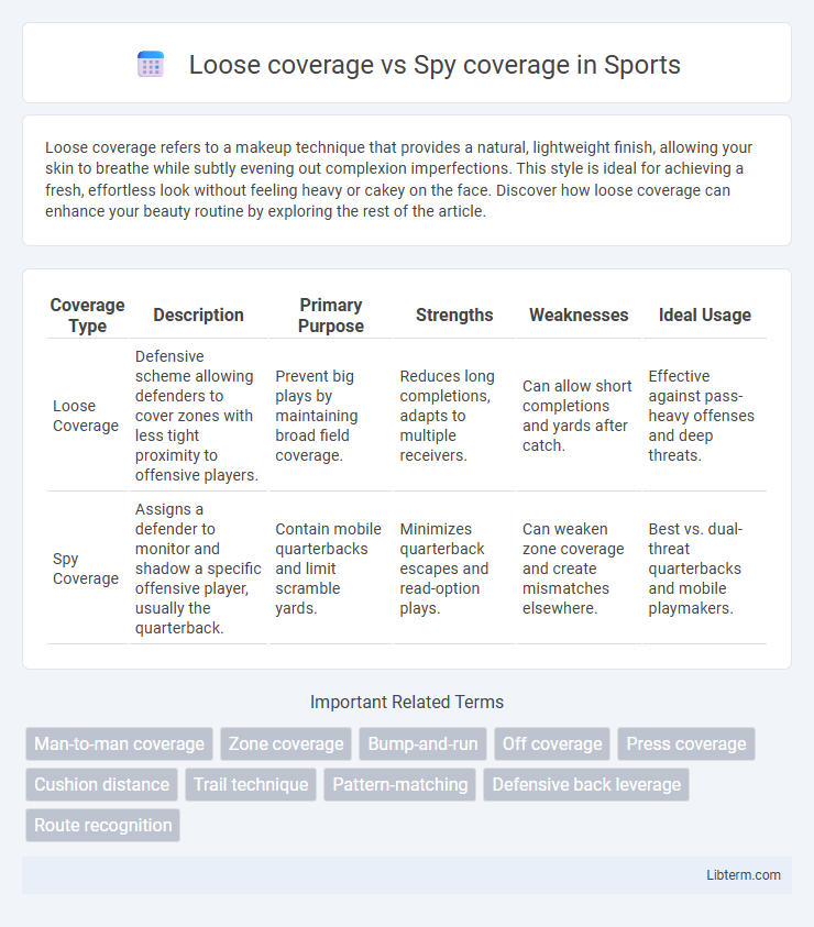 Spy coverage vs Loose coverage in Sports - What is The Difference?