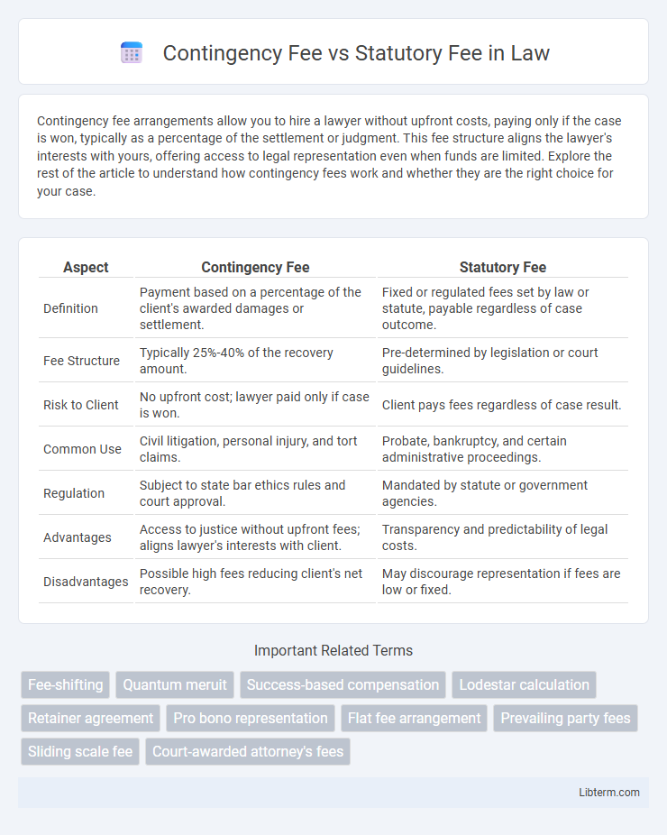 Statutory Fee vs Contingency Fee in Law - What is The Difference?