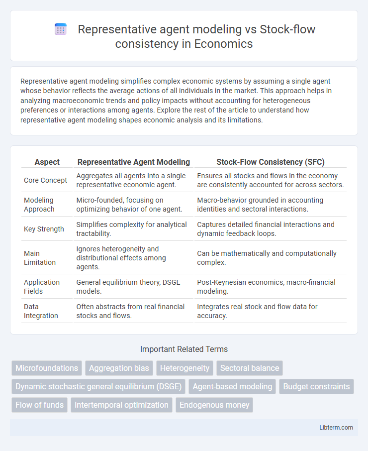 Stock-flow consistency vs Representative agent modeling in Economics - What is The Difference?