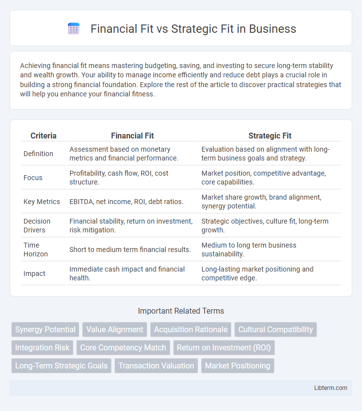 Strategic Fit vs Financial Fit in Business - What is The Difference?