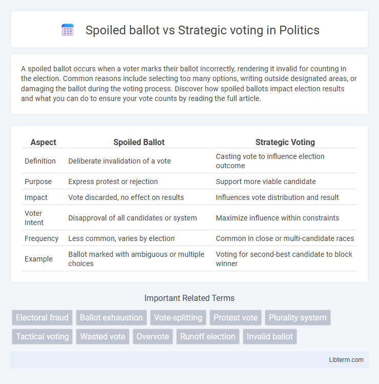 Strategic voting vs Spoiled ballot in Politics - What is The Difference?