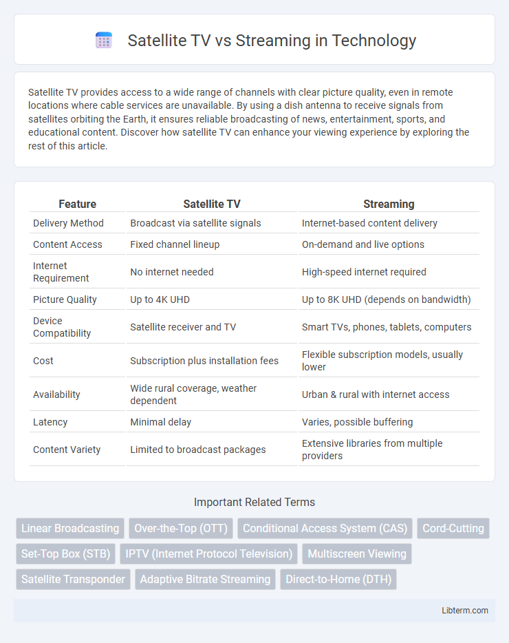 Streaming vs Satellite TV in Technology - What is The Difference?