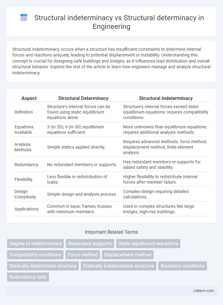 Structural determinacy vs Structural indeterminacy in Engineering - What is The Difference?