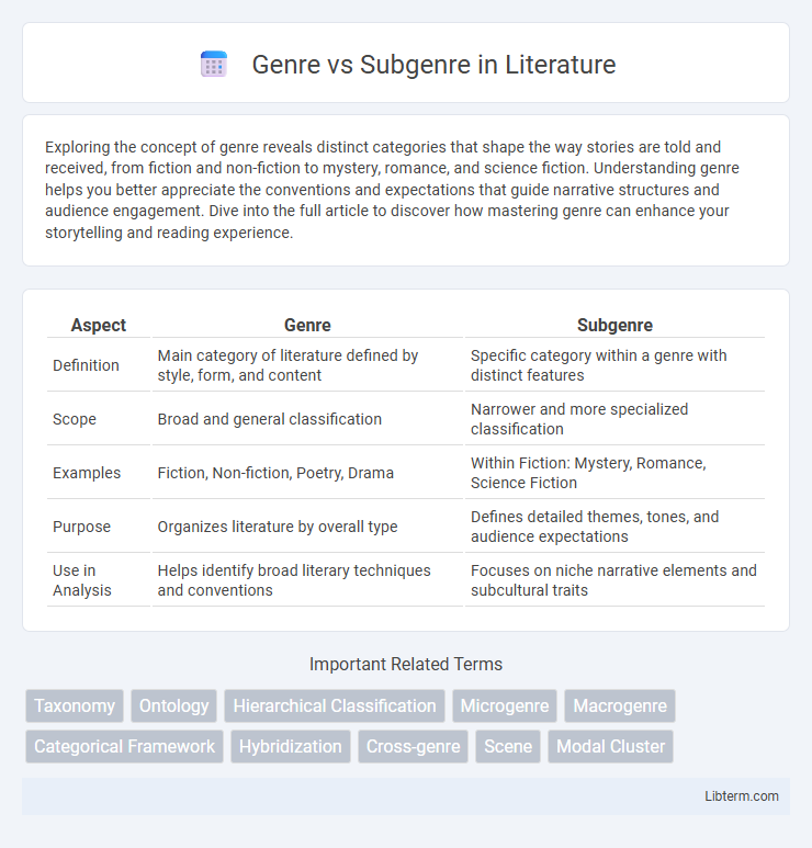 Subgenre vs Genre in Literature - What is The Difference?