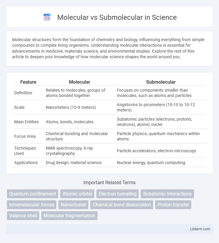 Submolecular vs Molecular in Science - What is The Difference?