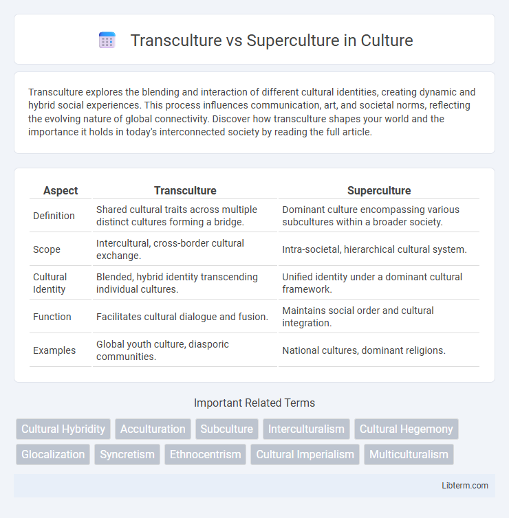 Superculture vs Transculture in Culture - What is The Difference?