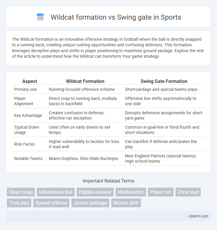 Swing gate vs Wildcat formation in Sports - What is The Difference?