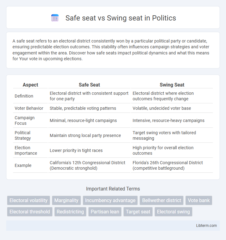 Swing seat vs Safe seat in Politics - What is The Difference?
