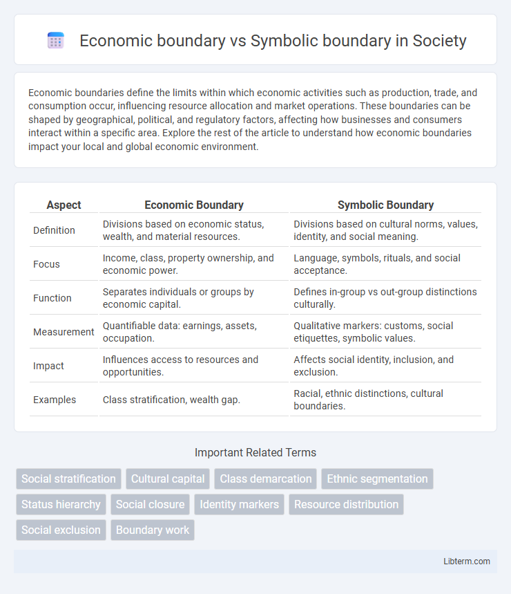 Symbolic boundary vs Economic boundary in Society - What is The Difference?