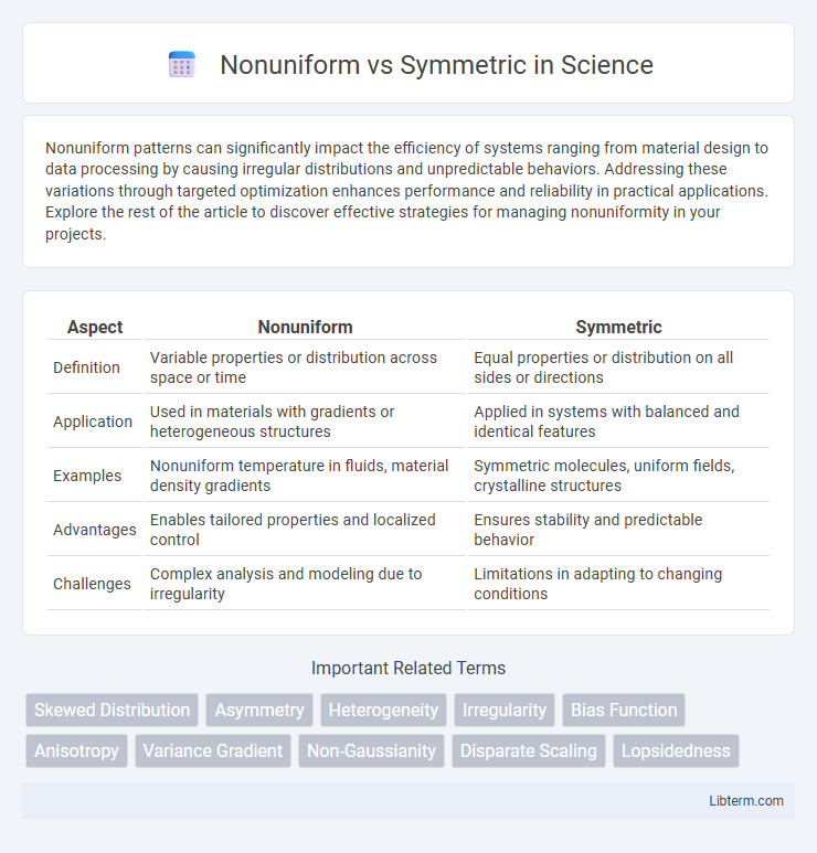 Symmetric vs Nonuniform in Science - What is The Difference?
