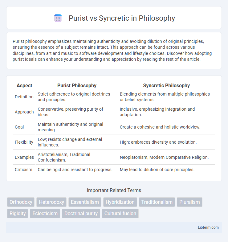 Syncretic vs Purist in Philosophy - What is The Difference?