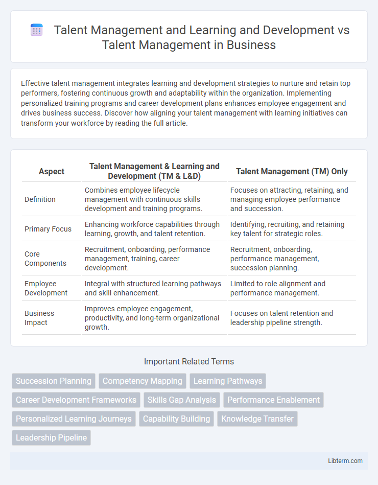 Talent Management vs Talent Management and Learning and Development in Business - What is The Difference?