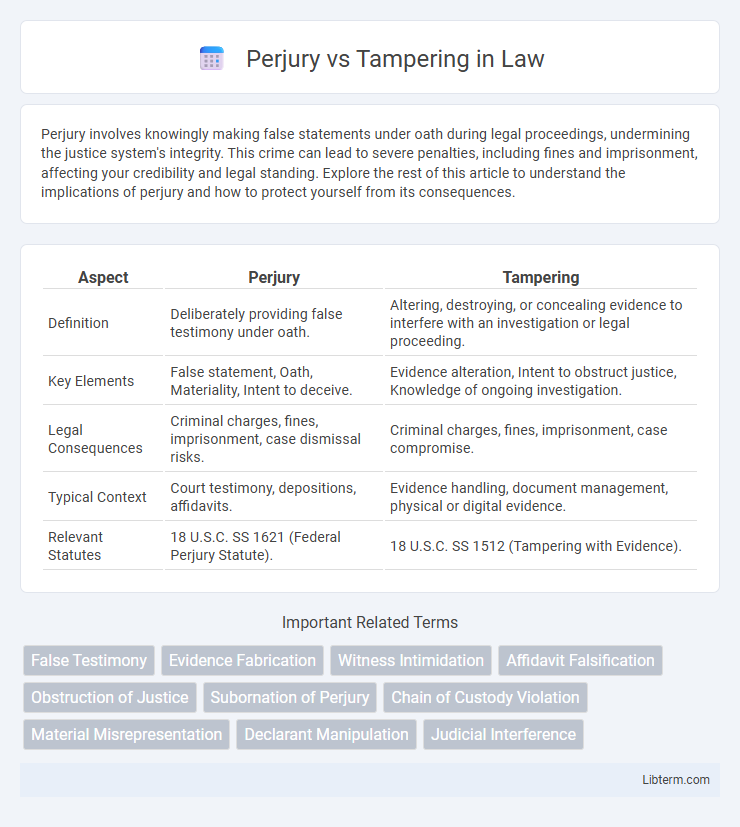 Tampering vs Perjury in Law - What is The Difference?