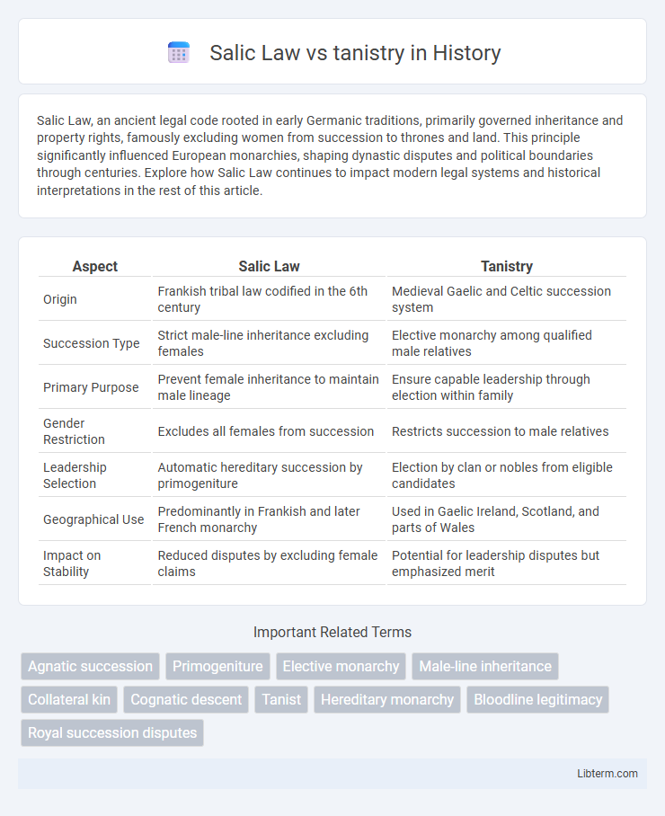 tanistry vs Salic Law in History - What is The Difference?